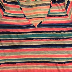 Lilly Pulitzer Etta Tee XL Sandy Shell Stripe
